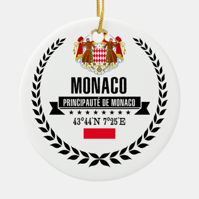 Ornement Rond En Céramique Monaco (Devant)