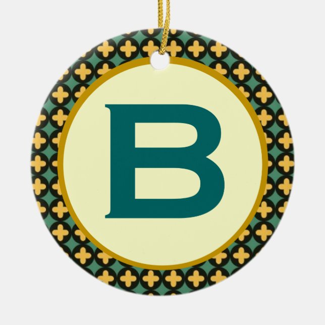 Ornement Rond En Céramique Monogramme orthodoxe bulgare (Devant)