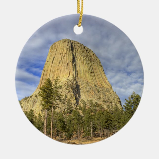 Ornement Rond En Céramique Monument national de Devils Tower (Devant)