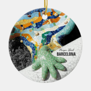 Ornement Rond En Céramique Mosaïques de Guell de parc de Barcelone Gaudi - 2
