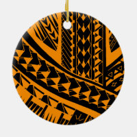 Motif tribal Samoan de tatouage avec l'art de fers