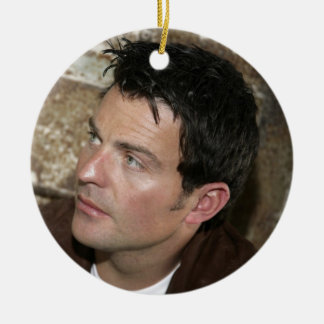 Ornement Rond En Céramique Musique de Ryan Kelly - ornement - veste en cuir