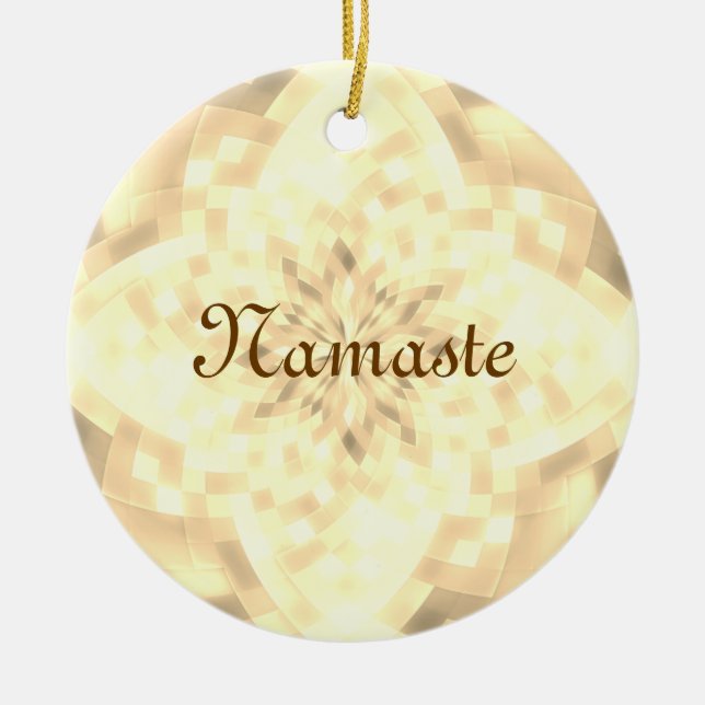 Ornement Rond En Céramique Namaste (Devant)