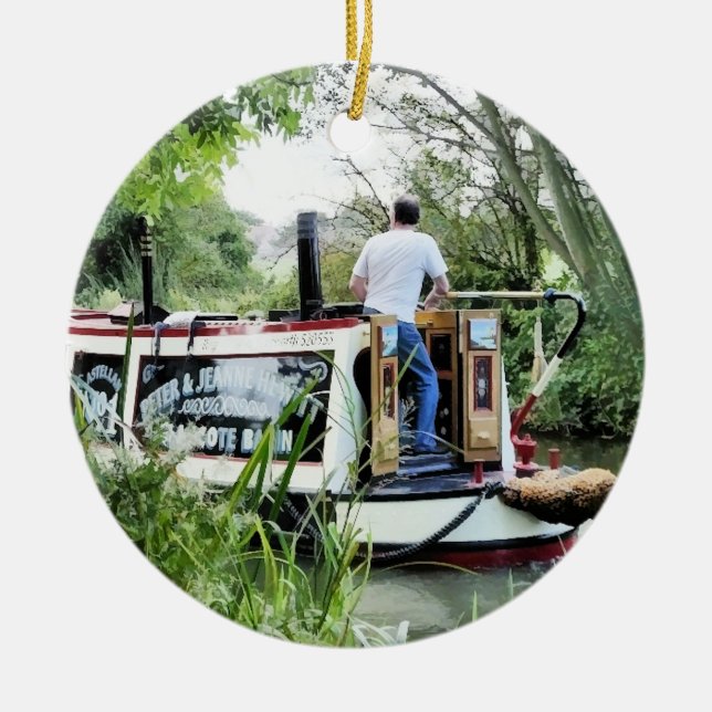 ORNEMENT ROND EN CÉRAMIQUE NAVIRES (Devant)