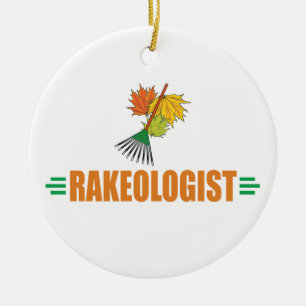 Ornement Rond En Céramique Nny Leaf Raking