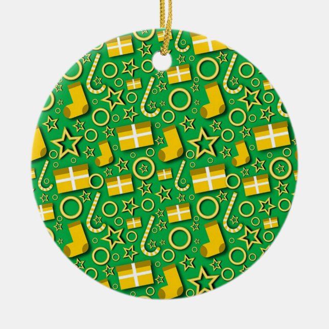Ornement Rond En Céramique Noël (Devant)