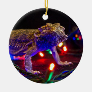 Ornement Rond En Céramique Noël Beardie