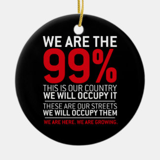 Ornement Rond En Céramique Nous sommes les 99% - 99 pour cent occupent Wall