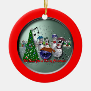 Ornement Rond En Céramique Nous vous souhaitons un Joyeux Noël