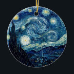 Ornement Rond En Céramique Nuit Starry by Vincent Van Gogh<br><div class="desc">Nuit Starry by Vincent Van Gogh</div>