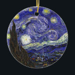 Ornement Rond En Céramique Nuit Van Gogh Starry<br><div class="desc">Nuit Van Gogh Starry</div>