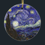 Ornement Rond En Céramique Nuit Van Gogh Starry<br><div class="desc">Nuit Van Gogh Starry</div>