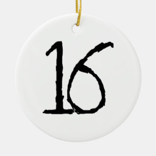 Ornement Rond En Céramique Number16