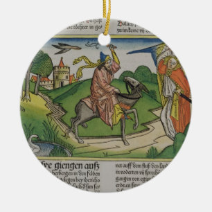 Ornement Rond En Céramique Numéros 22 âne parlant de 20-35 Balaam, du 'N