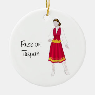 Ornement Rond En Céramique Nutcracker Russe Trepak Garder l'ornement