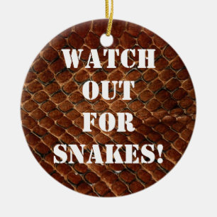 Ornement Rond En Céramique Observez pour des serpents !
