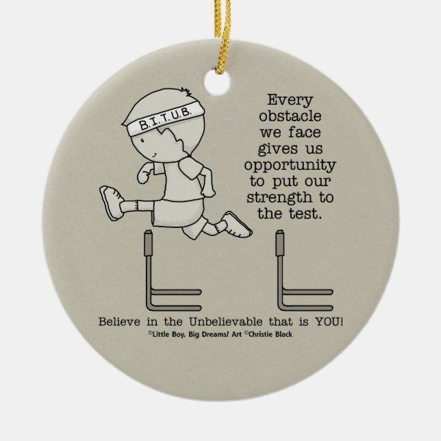 Ornement Rond En Céramique Obstacles (Devant)