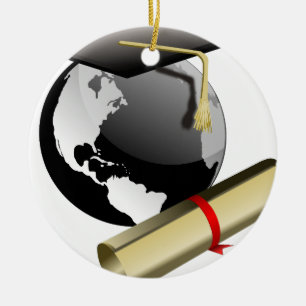 Ornement Rond En Céramique Obtention du diplôme