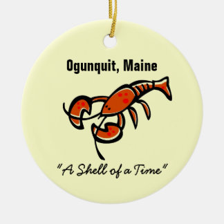 Ornement Rond En Céramique Ogunquit, homard du Maine