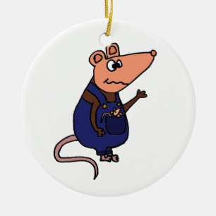 Ornement Rond En Céramique Opossum drôle de plouc dans des de façon génér