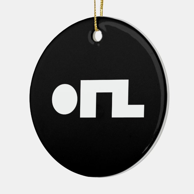 Ornement Rond En Céramique ORZ Emoticon Kaomoji Emoji (Gauche)