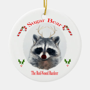 Ornement Rond En Céramique ours de sucre d'ornement