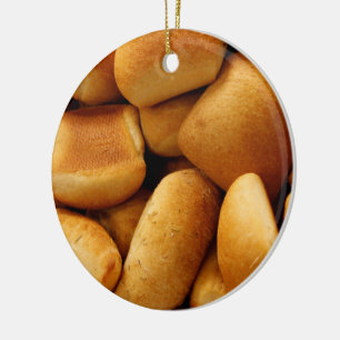 Ornement Rond En Céramique Panier de dîner Rolls