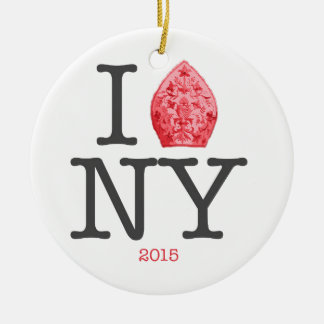 ORNEMENT ROND EN CÉRAMIQUE PAPE NYC 2015