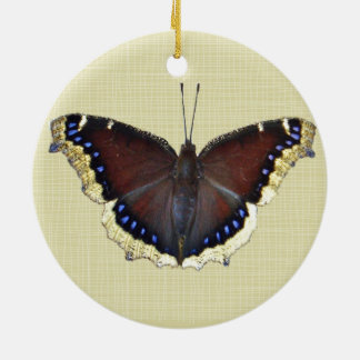 Ornement Rond En Céramique Papillon en deuil - Nymphalis antiopa