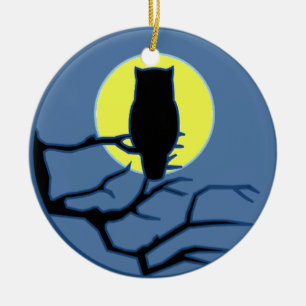 Ornement Rond En Céramique Par l'ombre de la lune