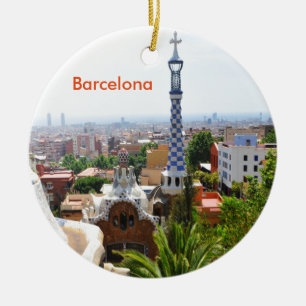 Ornement Rond En Céramique Parc Guell à Barcelone, Espagne