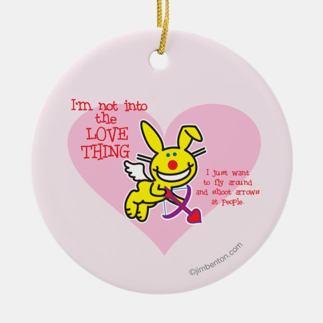 Ornement Rond En Céramique Pas dans la chose d'amour (Devant)