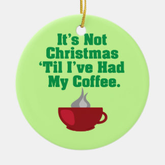 Ornement Rond En Céramique Pas Noël Jusqu'Au Café