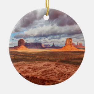 Ornement Rond En Céramique Paysage de Monument Valley, AZ