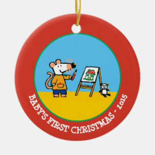 Ornement Rond En Céramique Peinture avec Maisy !