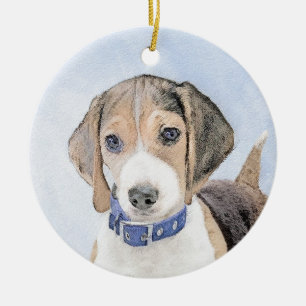 Ornement Rond En Céramique Peinture beagle - Cute Original Chien Art