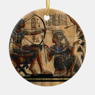 Ornement Rond En Céramique Peinture de tombe sur le papyrus