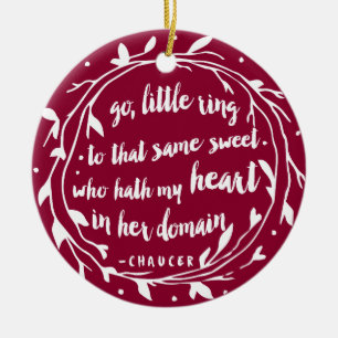 Ornement Rond En Céramique Personalized Engagement Keepsake   Hollyberry