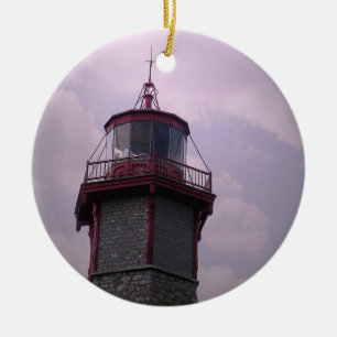Ornement Rond En Céramique Phare vintage - île de centre de Toronto