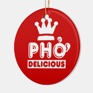 Ornement Rond En Céramique Pho King Delicious