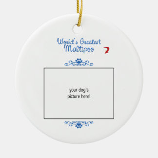 Ornement Rond En Céramique Photo faite sur commande ! Mondes plus grand