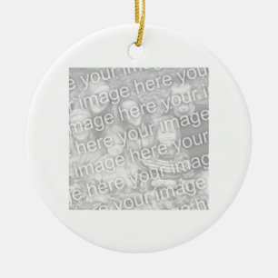 Ornement Rond En Céramique Photos encadrées blanches carrées