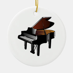 Ornement Rond En Céramique Piano