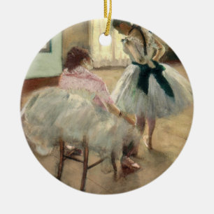 Ornement Rond En Céramique Pierre un Renoir la leçon de danse