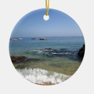 Ornement Rond En Céramique Plage de Las Caletas chez Puerto Vallarta, Mexique