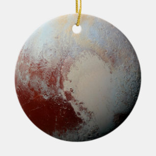 Ornement Rond En Céramique Planète naine Pluton par la photo 2015 de la NASA