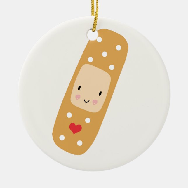 Ornement Rond En Céramique Plâtre (Devant)