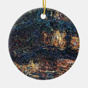 Ornement Rond En Céramique Pont japonais par Claude Monet, Beaux-Arts Vintage