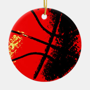 Ornement Rond En Céramique Pop Art Basket