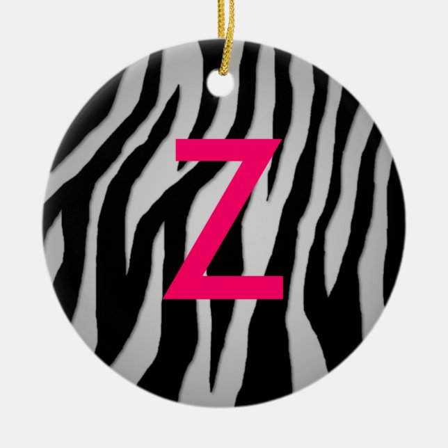 Ornement Rond En Céramique Pop Zebra (Devant)